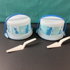 Tupperware Frozen Mini Cake Taker Cariolier with Cake Server Cake Carrier Set