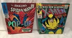 2 MARVEL THE AMAZING SPIDERMAN & X-MEN POP-UP BOOK ''SPIDER-MAN TASTIC'' Retro