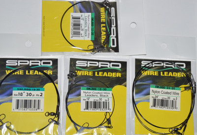 4 packs spro premium nylon coated wire leader ball bearing swivel assortment
