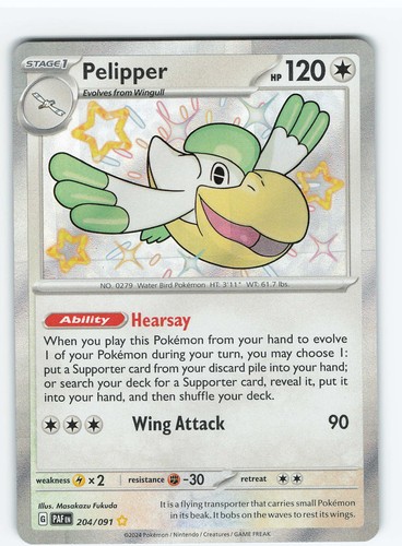 Pelipper 204/091 SV: Paldean Fates Holofoil NM M0`-#32