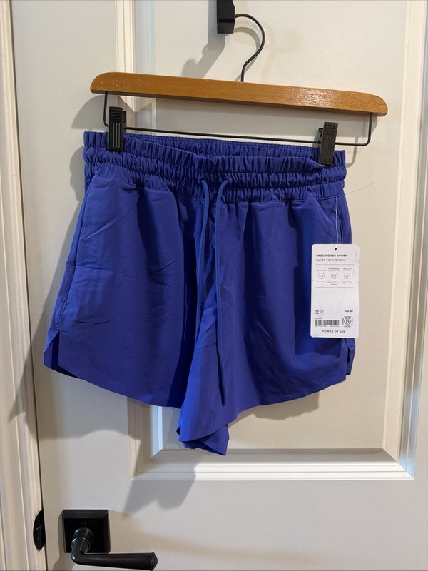 Athleta Shorts Womens XXS Blue Crossroads Featherweight Stretch Athletic NEW