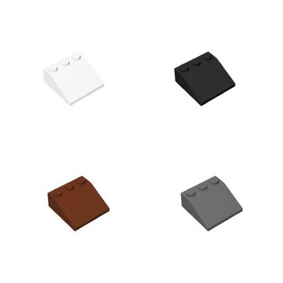 20x 4161 Roof Tile 3x3/25° 100% Compatible Bricks, Pieces & Parts