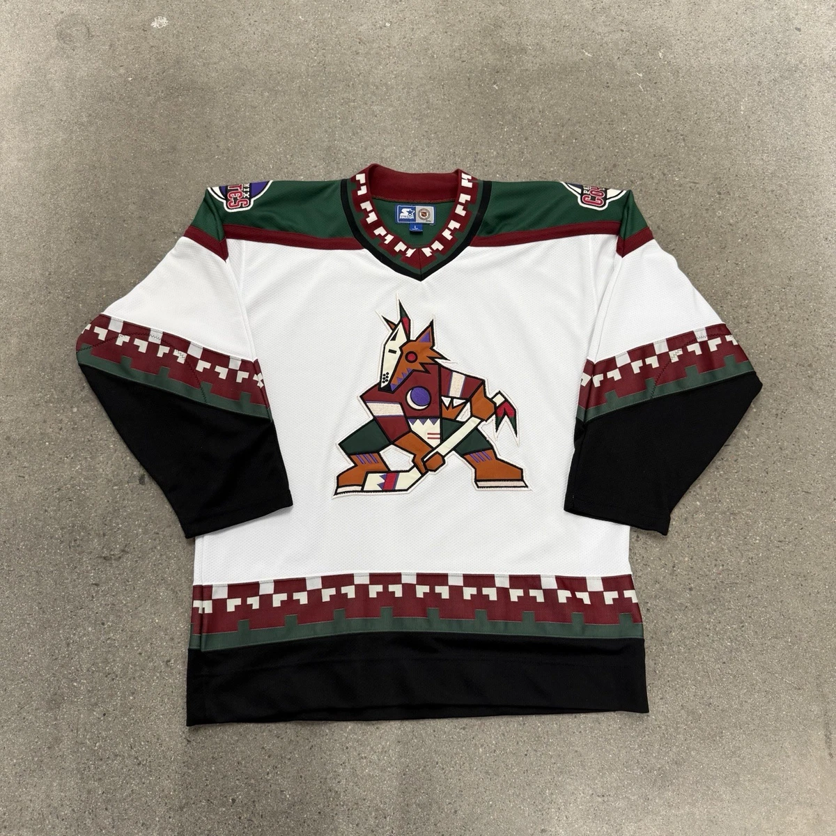 Maillot Hockey Phoenix Coyotes Starter Noir XL Vintage Années 90 NHL