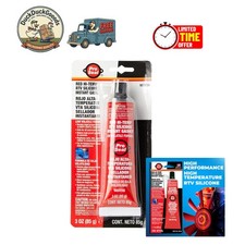 High-Temperature RTV Silicone Sealant, 3 oz Tube in Red - Durable  Waterproof