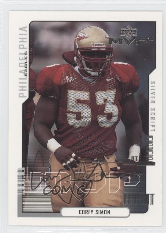 2000 Upper Deck MVP Silver Script Corey Simon #194 Rookie RC 0c4