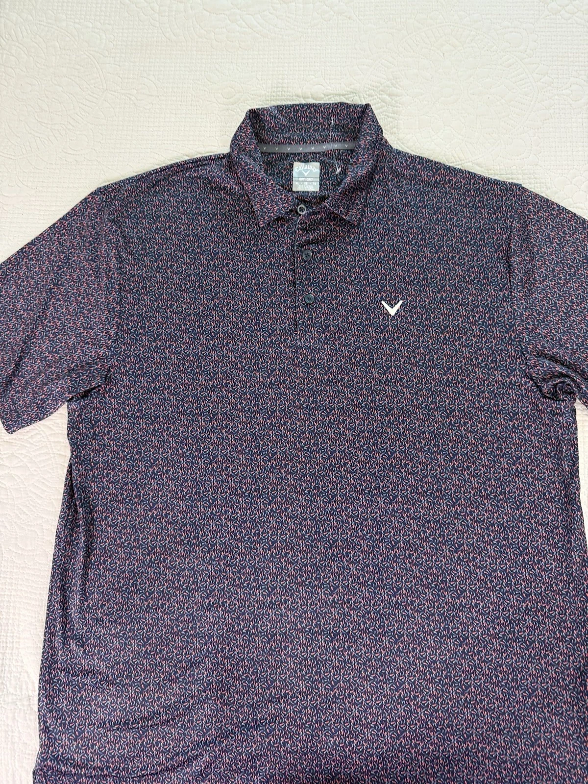CALLAWAY MENS Chili PEPPERS Print POLO GOLF SHIRT SIZE OPTI-DRI STRETCH~XL✨