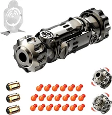 4 in 1 Metal Fidget Gun Toy Shoot+ Spinner+ Ratchet+ Slider Finger Fidget Toys A