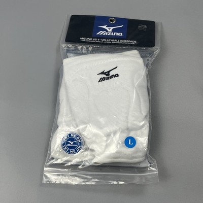 Mizuno VS-1 Volleyball Knee Pads, Padded EVA Foam, White, Adult size Large