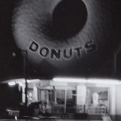 Nighttime View Of Randy s Donuts Sign 1970s Gelatin Silver Photograph