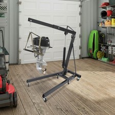 2 Ton Folding Engine Motor Hoist Cherry Picker Shop Crane Lift Black Durable