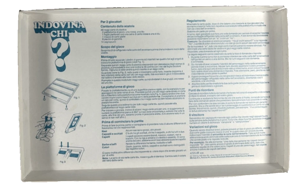 INDOVINA CHI? GIOCO IN SCATOLA MB GIOCHI COMPLETO 1986 VINTAGE - Immagine 2 di 4