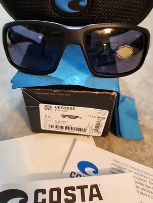   06S9006-01 Costa Del Mar Genuine Fantail Blackout Frame Gray 580P Polarized
