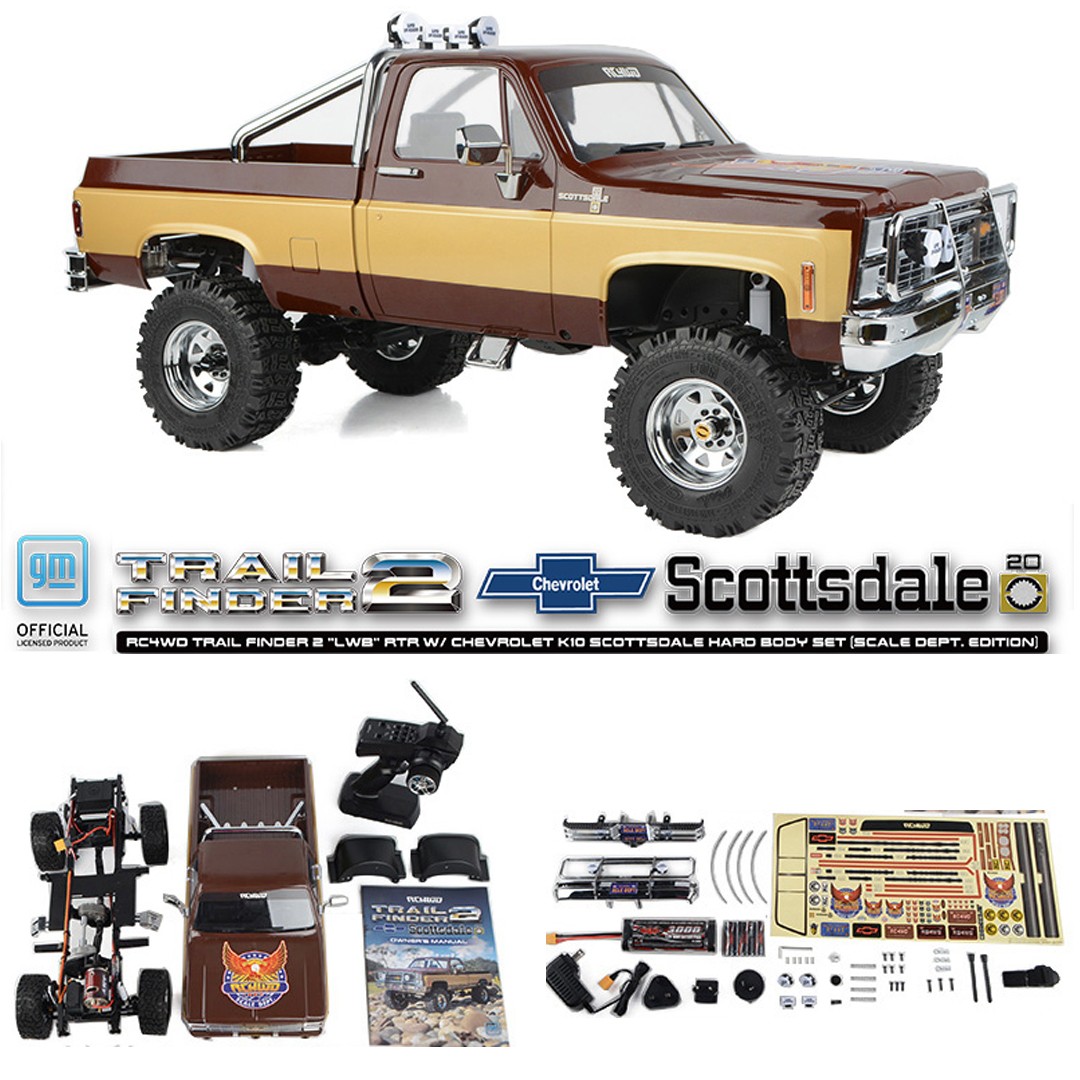 RC4WD Z-RTR0071 Trail Finder 2 LWB RTR w/ Chevrolet K10 Scottsdale