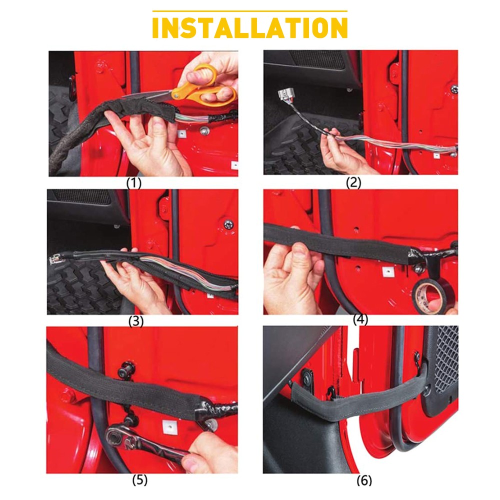 2x Adjustable Door Limiting Strap for 2007-2021 Jeep Wrangler JK JL JT Car Parts