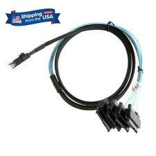 Mini SAS 36P SFF-8087 to 4 SFF-8482 Connectors With SATA Power Cable 3FT 1M
