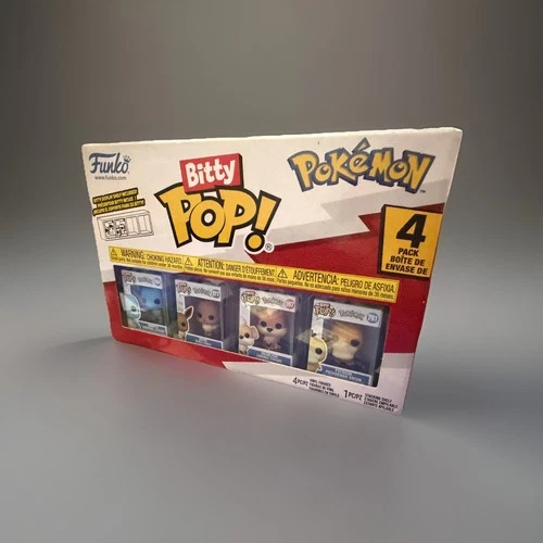 Funko Bitty POP! 4 Different Pokemon Set of 4 in 1 Pack Squirtle Eevee Psyduck
