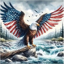 Eagle Diamond Painting Kits for Adults, Round Full Drill Diamond Art Kits, 5D