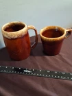 1960's Hull Pottery Brown Drip Glaze Cups. GVC