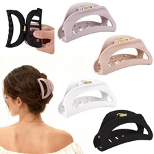 4-Pack Large Claw Clips for , 4.1" Non-Slip Strong Hold Hair Claws, Soft Matt...