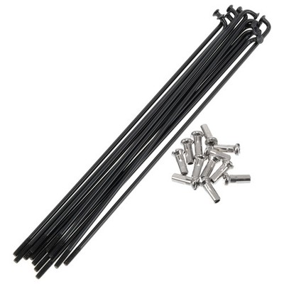 12 Stück Fahrrad Speichen 14G Edelstahl 304 schwarz 138 mm für Rad