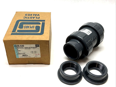 Spears 4539-020 TU 2000 IND Ball Check Valve SOC/FIPT 2'' PVC
