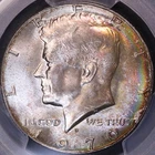 1970 D Kennedy Half Dollar PCGS MS65, Rainbow toning, FREE SHIPPING