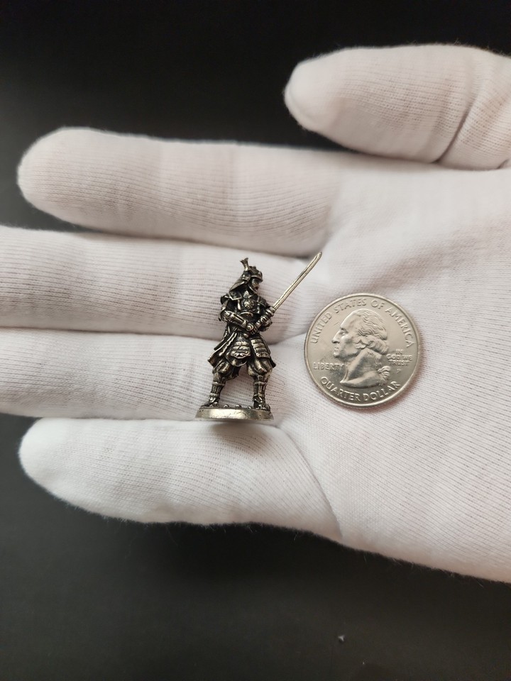 Solid Metal Japanese Samurai Miniature Figure, Heavy, Sturdy, and ...