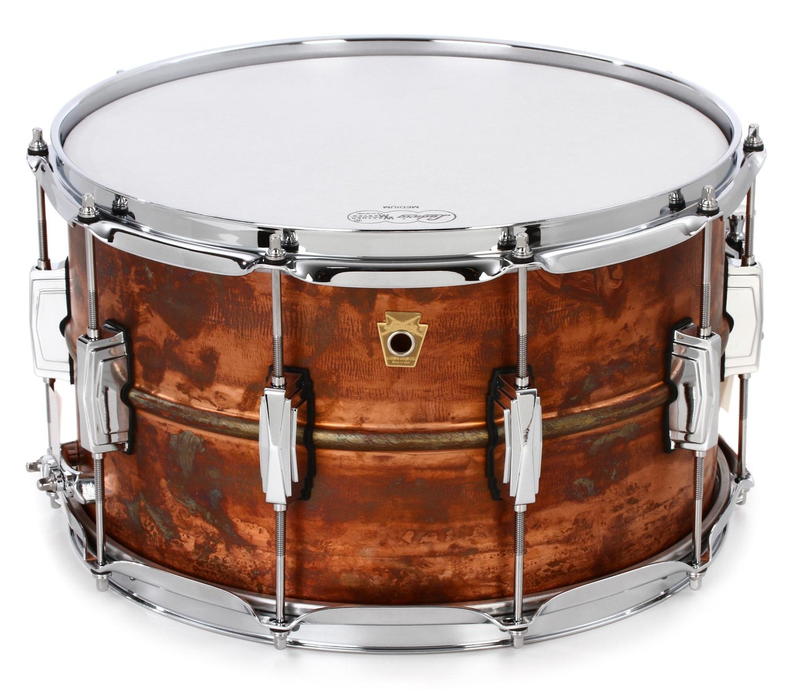 Малый барабан Ludwig Copper Phonic - 8 x 14 с необработанной патиной 147890₽