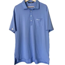 RLX Ralph Lauren Men`s Wicking Performance Golf Polo Shirt Size XL Blue
