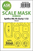 Spitfire Mk.Vb One-Sided Express Fit And Self Adhesive Mask For Kotare / 1:32