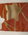 Luxury Japanese Kimono Fabric Silk Sash Belt, Nagoya Obi Summer bellflower Orang — photo 2