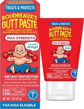Boudreaux's Butt Paste Maximum Strength Diaper Rash Cream Ointment for Baby, 2oz