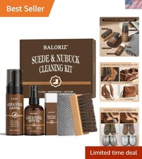 Suede Nubuck Care Kit, 5-Piece Set with Cleaner, Protector, Suede Brush E...