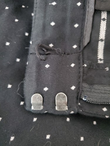 White House Black Market Comfort Stretch Slim Ankle Pants Black Polka Dot Sz 12 - Picture 8 of 12