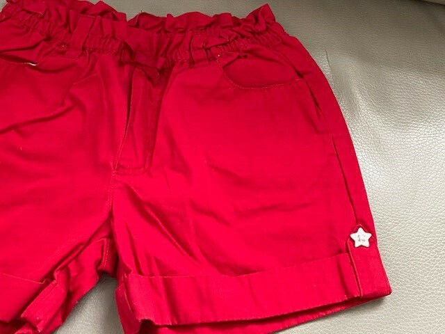 Gymboree girl cotton red cute shorts size 7 school party summer spring beach