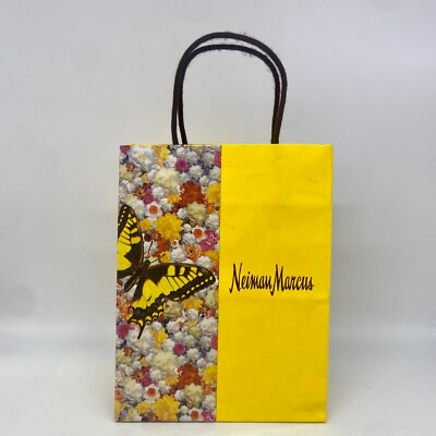 RARE Neiman Marcus Paper Shopping Bag Artist Peter Dayton Butterfly Art 