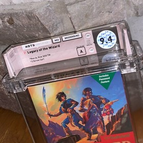 Brand New NES Legacy of the Wizard WATA 9.4 Factory Sealed H-Seam Graded Game 