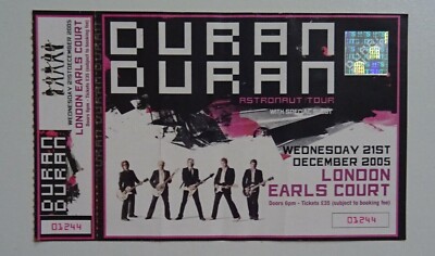 DURAN DURAN Earls Court London 21st December 2005 Complete Unused Ticket stub
