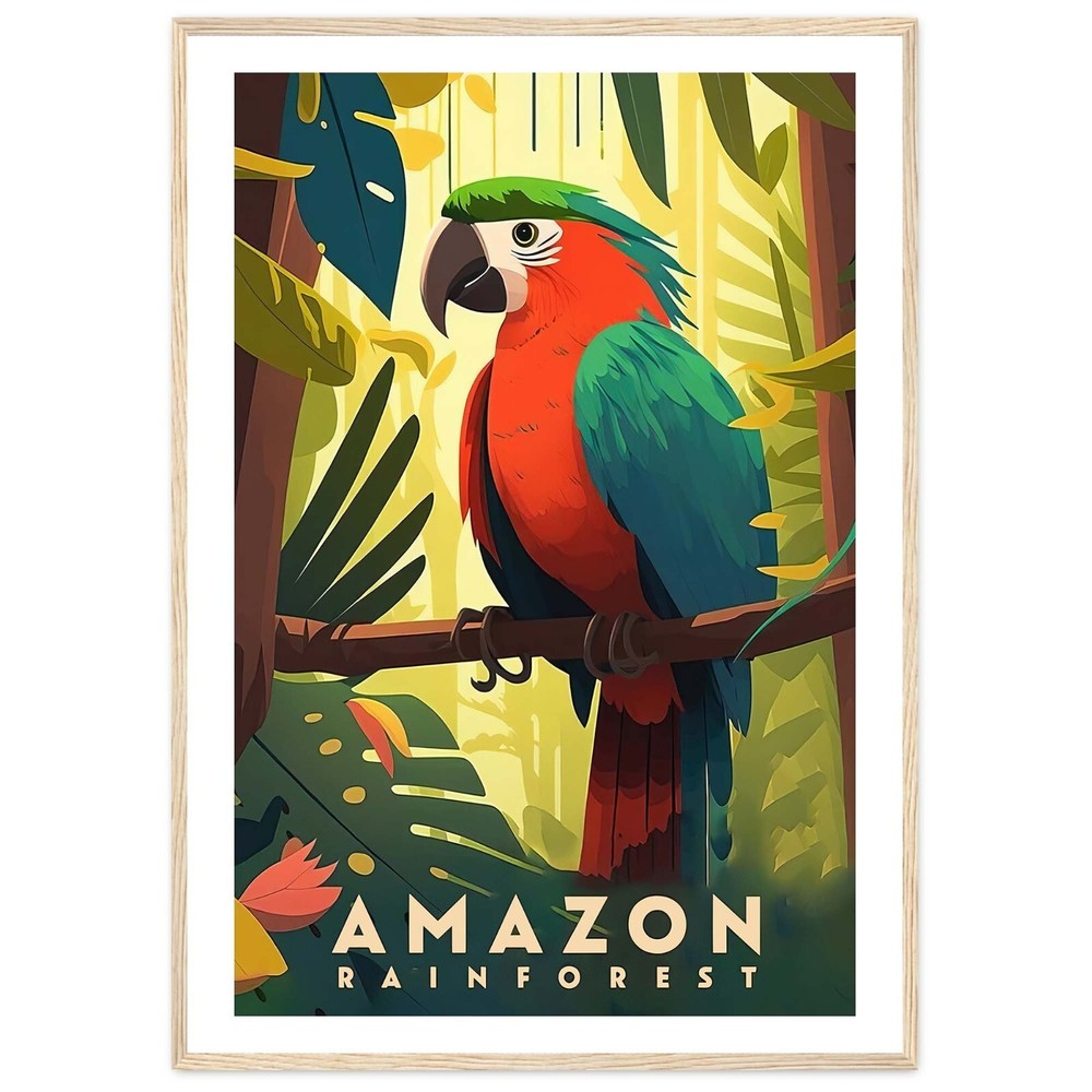 Amazon Rainforest Jungle Wall Art Print Travel Poster Nature Decor