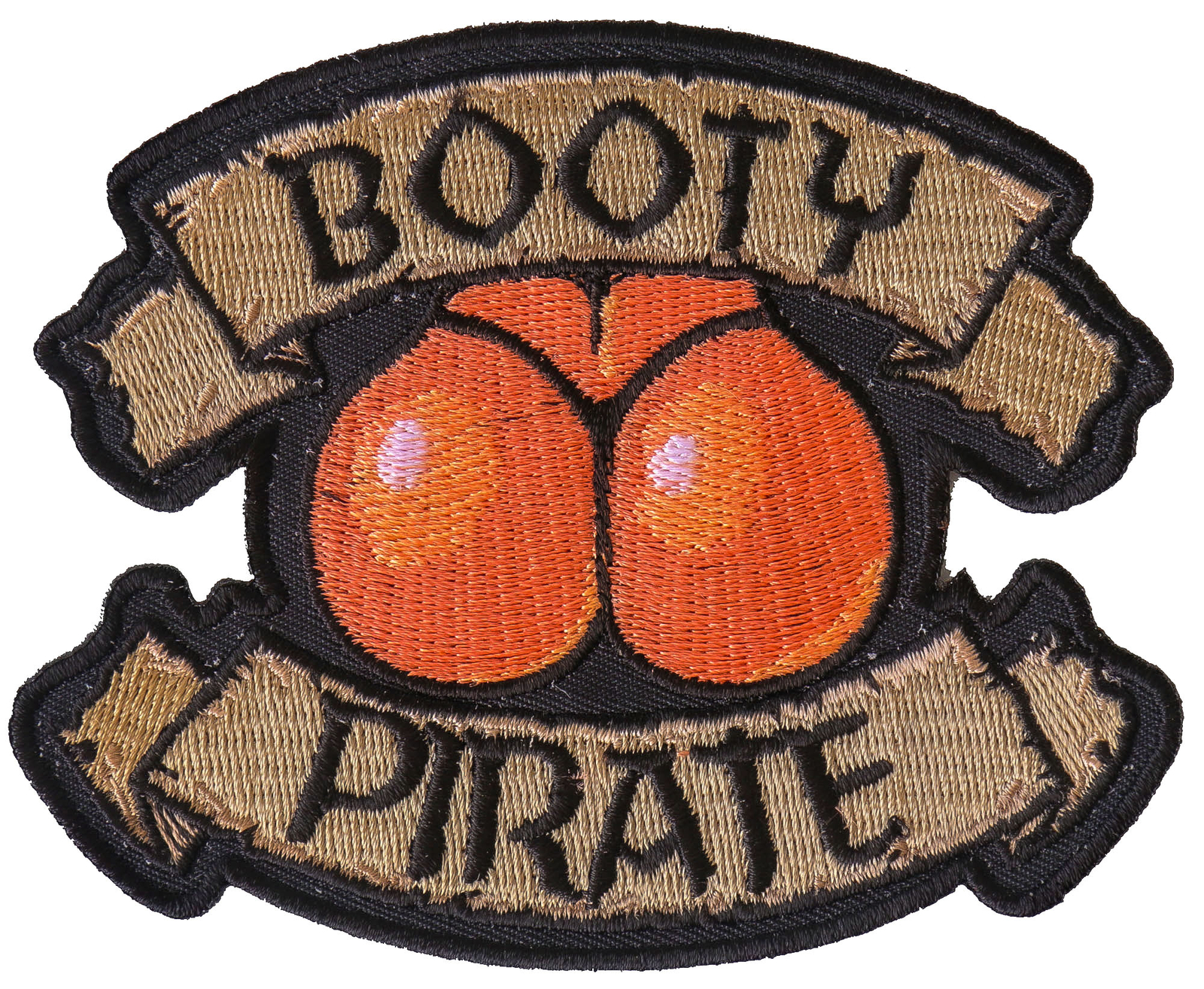 Booty Pirate Novelty Iron on Patch - 4x3.25 inch - P6233