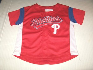 baby blue and red baseball jersey