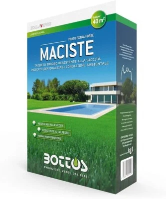 Maciste, Sementi per tappeto erboso Bottos, prato ideale per zone aride 1kg(2pz)