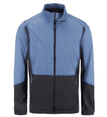 Elevate Verdi Hybrid Softshell Men s Jacket Blue Lightweight Size Large NWT