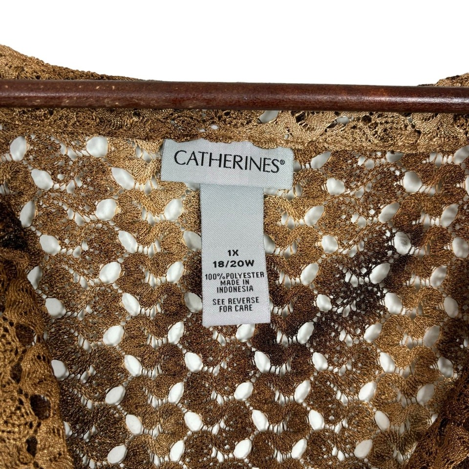 Catherine’s Brown Bronze Knit Swimsuit Cover Women’s 1X 18/20W eBay