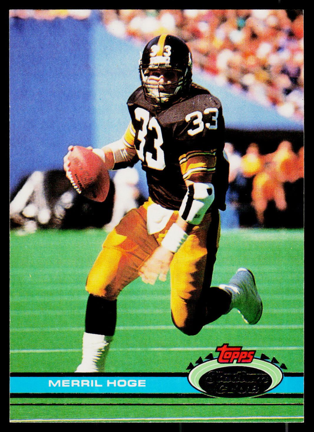 Merril Hoge, 1991 Stadium Club, #163, Pittsburgh Steelers,
