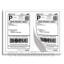 Labels Premium Mailing Shipping 8.5x5.5 Half-Sheet Self Adhesive 100 -10000 USA