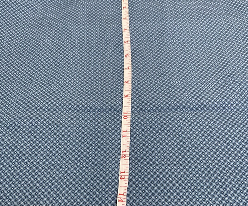 Cotton Fabric Blue Basket Weave Pattern 4 Yards x 42 Inches Check Quilters - Picture 4 of 8