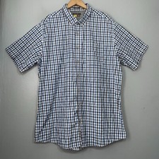 Eddie Bauer Travex Men Size 2XL Tall Classic Fit Gingham Button Up Shirt Preppy