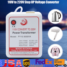 3000W Power Transformer Step Up Voltage Converter Adapter 110V-120V to 220V-240V
