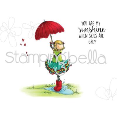 New Stamping Bella Rubber Stamp Tiny townie RACHEL LOVES RAIN SET OF 4 ...